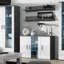 Cama display cabinet SOHO S6 2D2S grey/white gloss