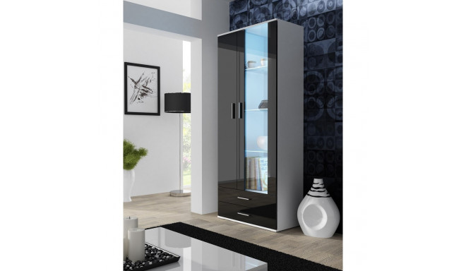 Cama display cabinet SOHO S6 2D2S white/black gloss