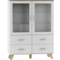 Cama display cabinet LOTTA 2D4D white + sonoma oak