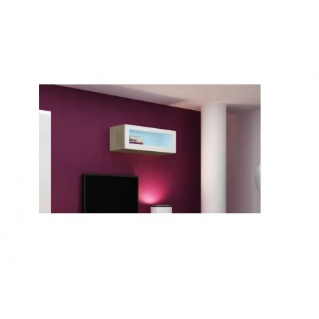 Cama VIGO "90" klaas vitriinkapp 90/35/32 sonoma/valge läikiv