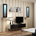 Cama Cabinet VIGO "90" glass 90/35/32 white/black gloss