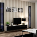 Cama Glass-case VIGO '180' 180/40/30 white/black gloss