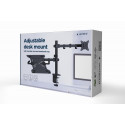 Gembird MA-DA-03 Adjustable desk mount with monitor arm and notebook tray (rotate, tilt, swivel), 17