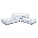 Dekoratiivsete karpide komplekt DKD Home Decor Puit Spiraalid Vahemere 42 x 29 x 12 cm