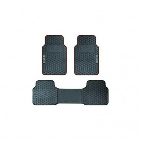 Auto põrandamattide komplekt Sparco SPCF500RD Must/Punane Must Punane (3 pcs)