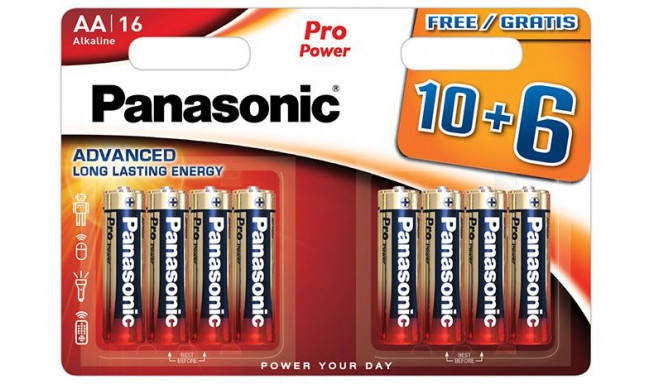 Panasonic Pro Power battery LR6PPG/16B 10+6pcs