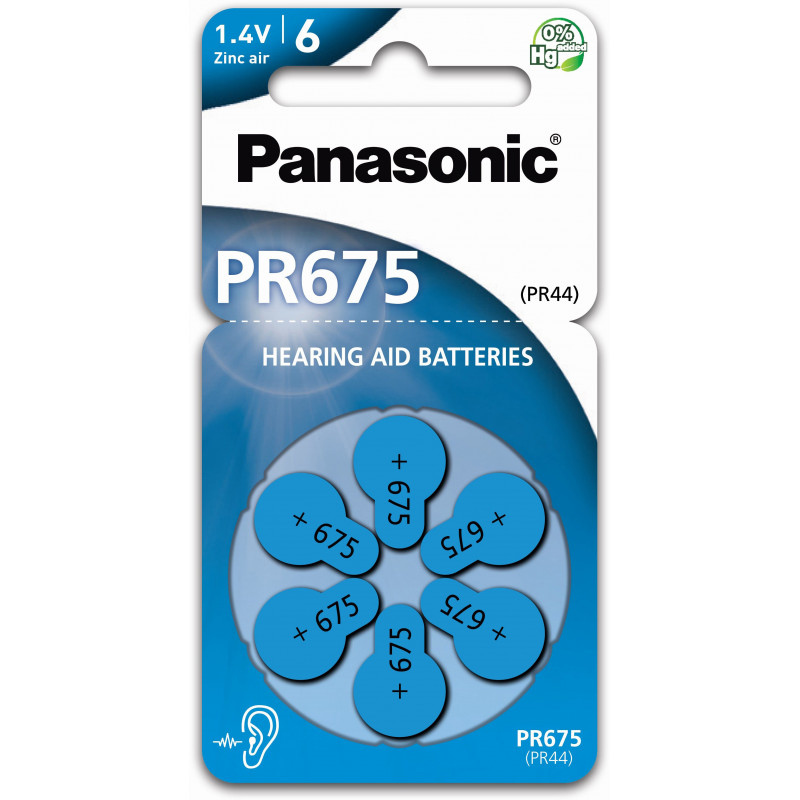 Panasonic kuuldeaparaadi patarei PR675LH/6DC