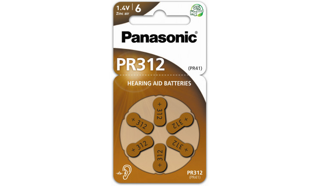 Panasonic baterija PR312L/6DC