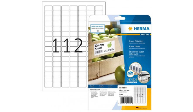 HERMA Labels A4 25,4x16,9 mm white extra strong adhesion paper matt 2800 pcs.