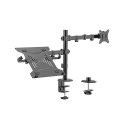 17"-32" Monitor Arm with 10”-15.6” Laptop Tray