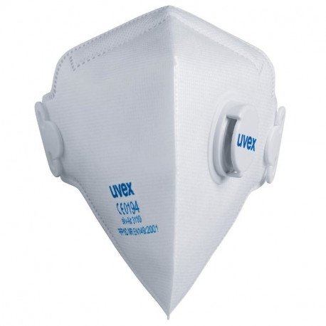 Face mask silv-Air classic 3110 FFP1, folding mask with valve, white, 3 pcs retail pack