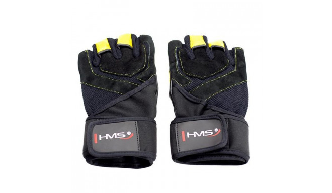 Black / Yellow HMS RST01 rL gym gloves