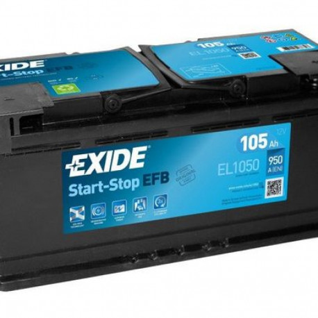 Exide EFB 105Ah 950A 392x175x190-+