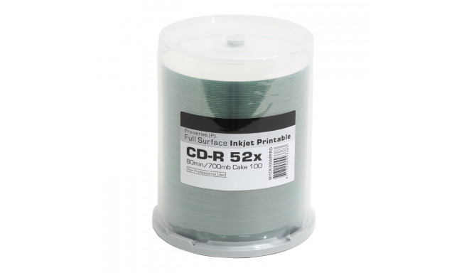 TRAXDATA CD-R 700MB 52X PRO WHITE INKJET PRINT. FULL CAKE*100 901CK10IWPPRO