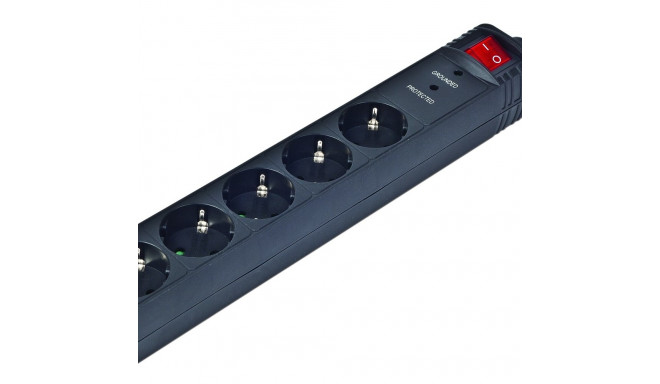 Gembird SPG5-C-5 toitepikendus 1.5 m 5 AC pesa must