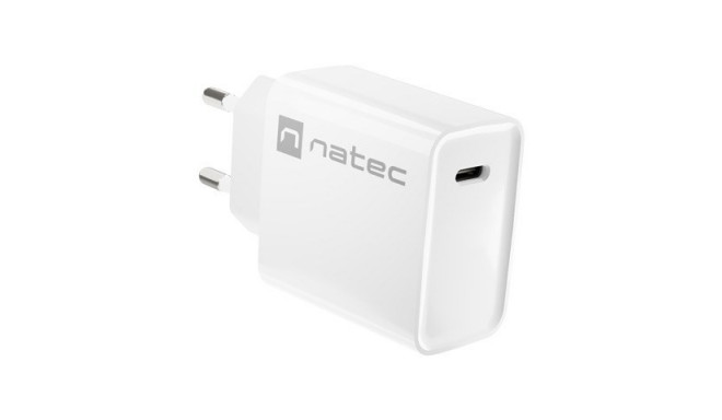 NATEC NETWORK CHARGER RIBERA USB-C 20W PD valge
