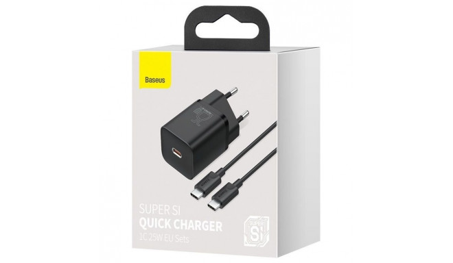Baseus TZCCSUP-L01 mobiilseadme laadija nutitelefon must AC, USB kiirlaadimine siseruumides