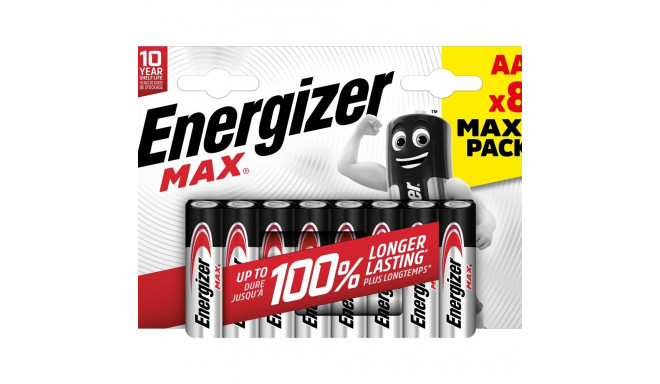 Energizer leelispatareid Max AA LR6, 8 tk, ökopakend