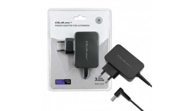 Qoltec 51033 toiteadapter/inverter sisetingimustesse 45 W must