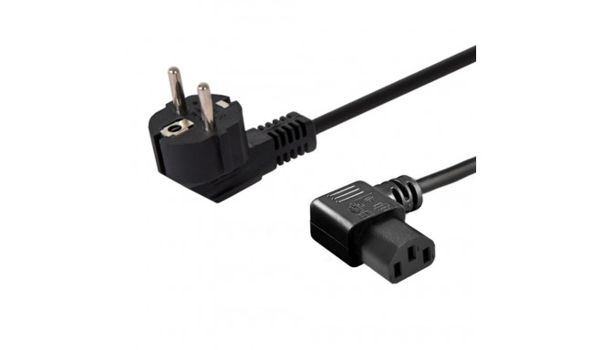 SAVIO Power cable Schuko (M) angled – IEC C13, 1.2 m CL-115