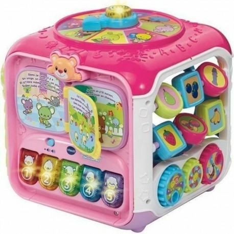 Hariv mäng kolm ühes Vtech Baby Super cube des découvertes rose