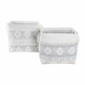 Basket set DKD Home Decor Grey Cotton (45 x 35 x 40 cm) (2 Pieces)