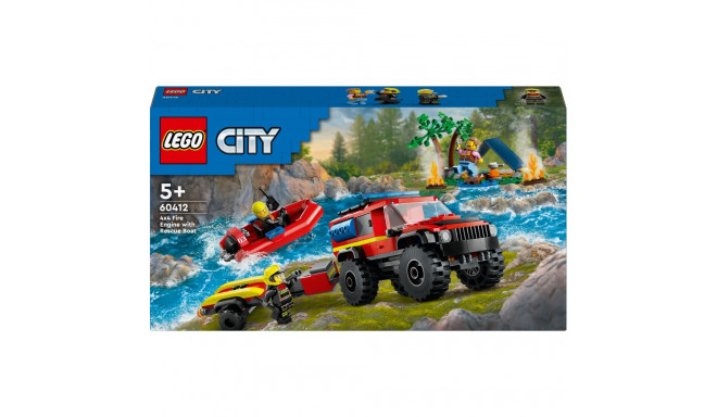 "LEGO City Feuerwehrgeländewagen mit Rettungsboot 60412"