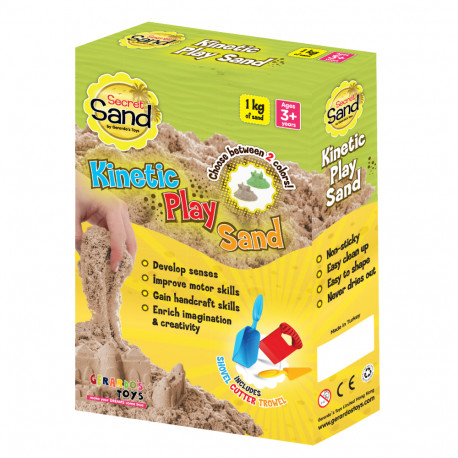 Gerardo's Toys Secret Sand modelleerimisliiv 3 tööriistaga, roheline 1 kg
