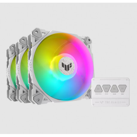ASUS TUF Gaming TF120 ARGB case fan White Edition 3IN1 (white, pack of 3, incl. ARGB controller)