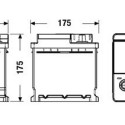 Exide EFB 75Ah 730A 315x175x175-+