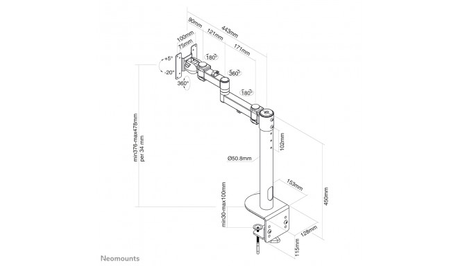Neomounts FPMA-D960BLACKPLUS