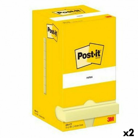 Kleepuvad Märkmepaberid Post-it 76 x 76 mm Kollane (2 Ühikut)