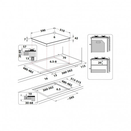 Gaasiplaat Whirpool AKWL628NB