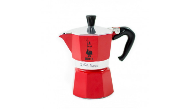 Moka Express 6 cups Bialetii, red