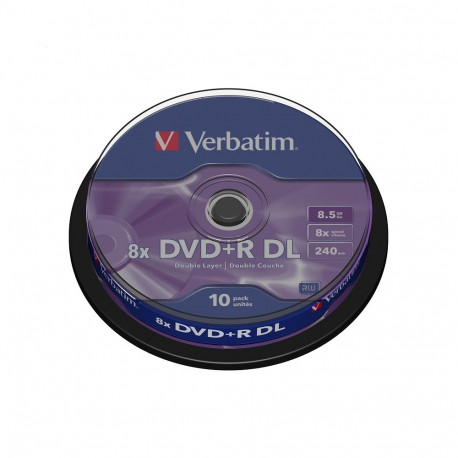 VERBATIM DVD+R 8,5GB 8X DOUBLE LAYER CAKE*10 43666