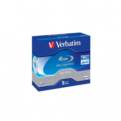 VERBATIM BD-R BLU-RAY 50GB 6X DL JEWEL CASE*5 43748