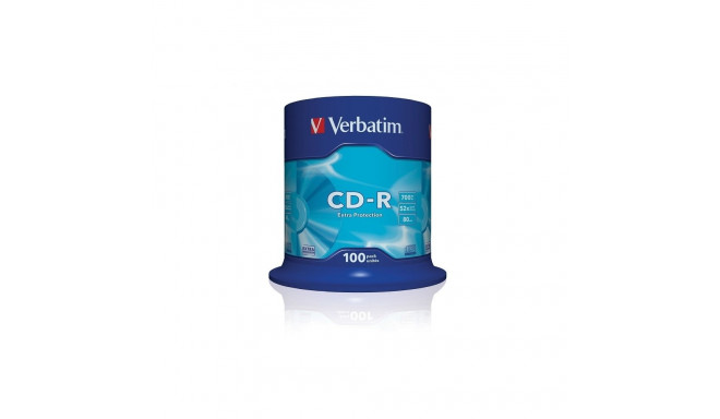 VERBATIM CD-R 700MB 52X EXTRA PROT. CAKE*100 43411