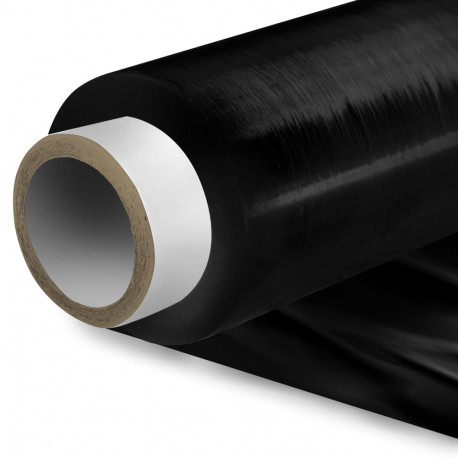 STRETCH WRAP FILM 23my/500mm, black, 1,5kg (Foil 1kg., sleeve 500gr.)