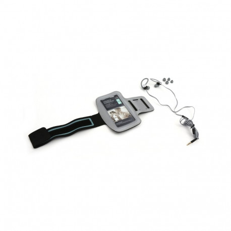 PLATINET IN-EAR EARPHONES + MIC SPORT + ARMBAND PM1070 GREY [42929]