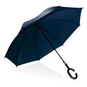 PLATINET UMBRELLA C HANDLE SEMI AUTO POLYESTER BLUE