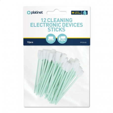 PLATINET CLEANING STICKS FOR DEVICES 12PCS + LIQUID 2x2ML [43155]