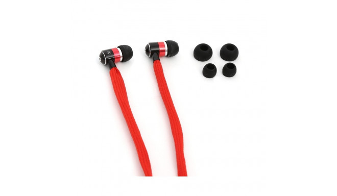 FREESTYLE SHOELACE EARPHONES + MIC FH2112 RED [42780]