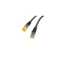 PATCHCORD CAT.6A S/FTP LSZH CU 0.5M BLACK FLUKE PASSED LANBERG