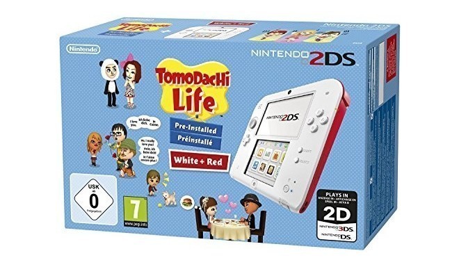 Nintendo 2DS + Tomodachi Life white 2DS