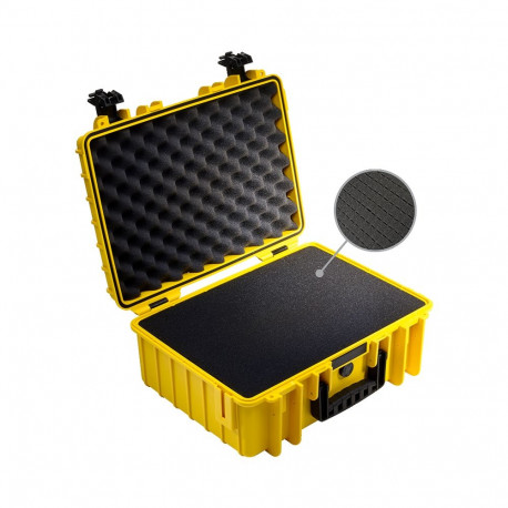 BW Outdoor Cases kohver Type 5000 eelstantsitud vahtplastiga, kollane