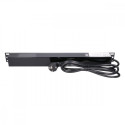 Power strip 19-inches 1U, 7 sockets, with switch 2m