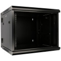 Wall cabinet rack 6U 600x600 black two sections
