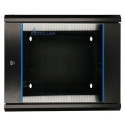 Wall cabinet rack 6U 600x600 black two sections