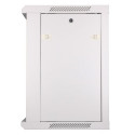 Wall cabinet rack 12U 600x450 gray glass door