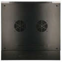 Wall cabinet rack 6U 600x600 black two sections